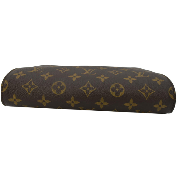 LOUIS VUITTON Orsay Monogram Canvas Clutch Bag Brown