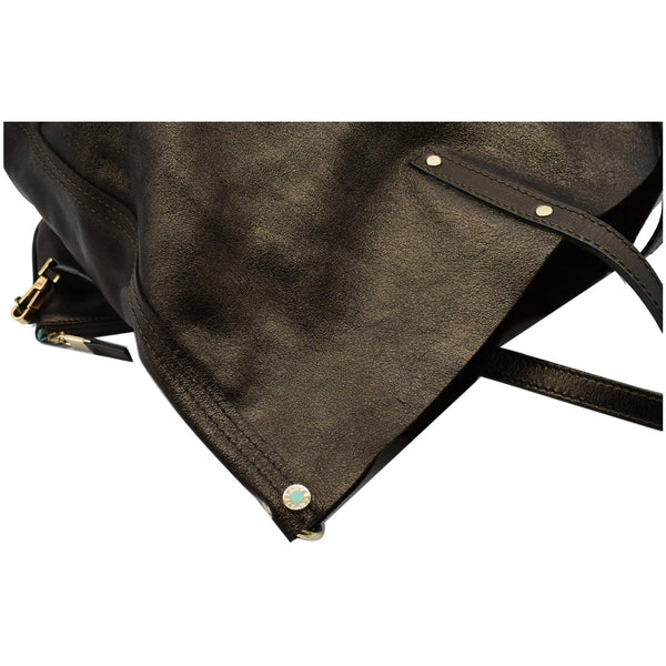 Tiffany & Co. Metallic Reversible Leather Tote Bag Bronze - 25% OFF