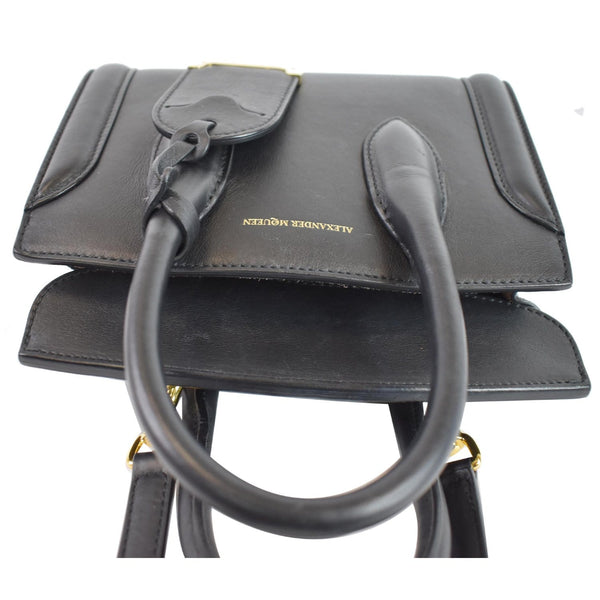 ALEXANDER MCQUEEN Heroine 21 Mini Leather Tote Bag Black