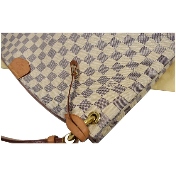 LOUIS VUITTON Graceful MM Damier Azur Hobo Shoulder Bag White