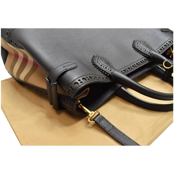 Burberry Large Banner Leather Shoulder Bag - Handles & Strap | DDH