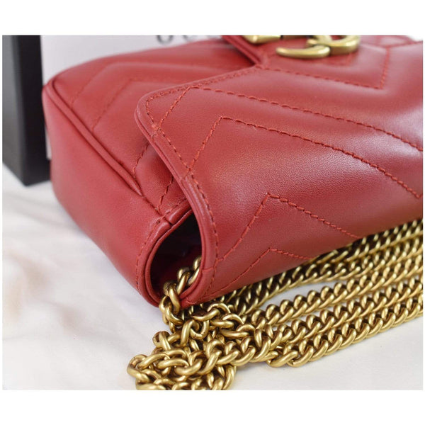 Gucci GG Marmont Matelasse Leather Bag Red