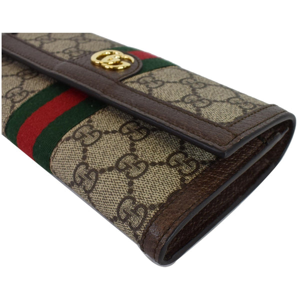 Gucci Ophidia GG Continental Supreme Canvas Wallet Beige 523153