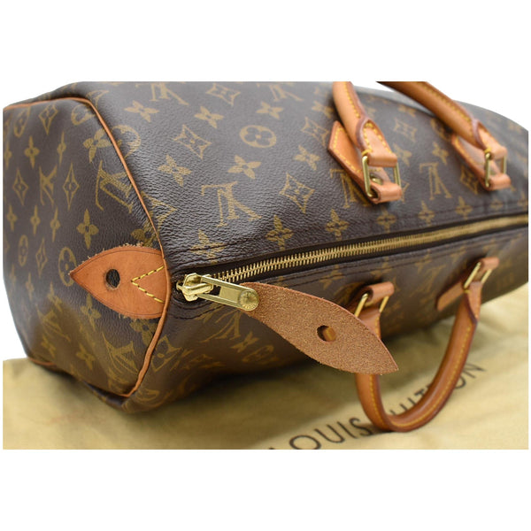 LOUIS VUITTON Speedy 40 Monogram Canvas Satchel Bag Brown