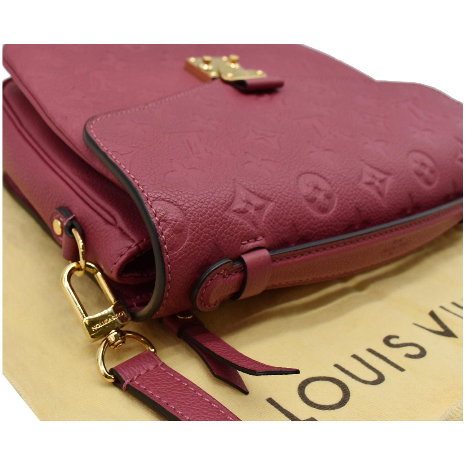 Louis Vuitton Rose Bruyere Monogram Empreinte Leather Pochette Metis Bag  Louis Vuitton