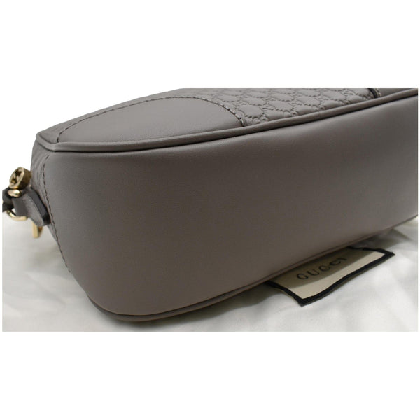 GUCCI Bree Mini GG Guccissima Leather Crossbody Bag Grey 449413