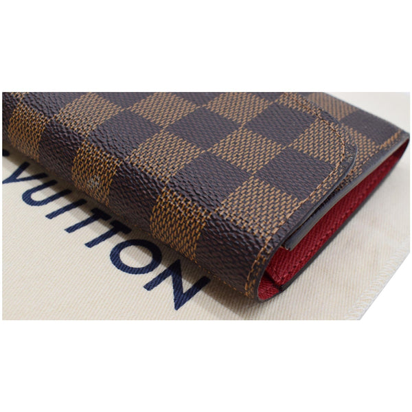 LOUIS VUITTON Emilie Damier Ebene Wallet Brown