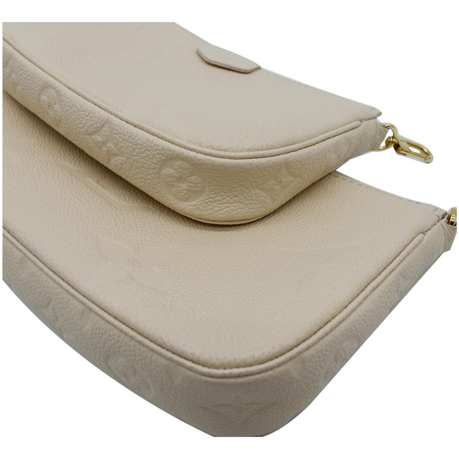 Multi Pochette Accessoires Cross-Body Bag - Luxury Bicolour Monogram  Empreinte Leather Beige