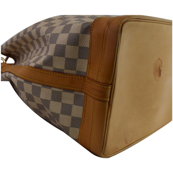 LOUIS VUITTON Large Noe Damier Azur Shoulder Bag Brown