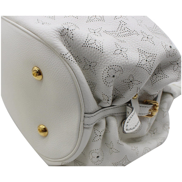 LOUIS VUITTON Mahina XL Monogram Leather Hobo Bag White