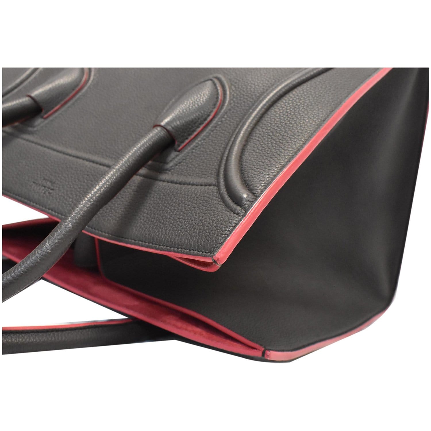 CELINE Luggage Phantom Medium Leather Tote Bag Black