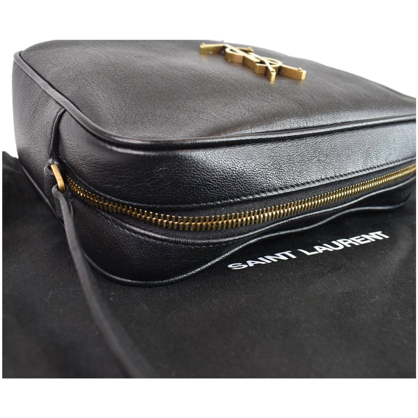 YVES SAINT LAURENT Lou Camera Monogram Leather Shoulder Bag Black