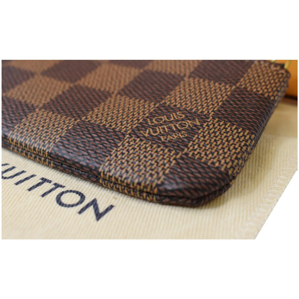 Louis Vuitton Pochette Key Cles Damier Ebene Coin Case - corner close view