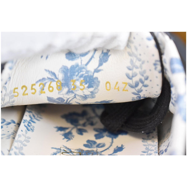 GUCCI Web Ace Guccy Leather Sneakers Black 525268 US 7