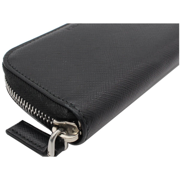 PRADA Saffiano Leather Key Case Holder Black - Final Sale