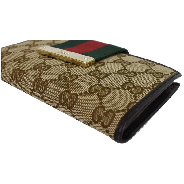 Gucci Monogram Ladies Web GG Canvas Continental Wallet - gucci women pouch