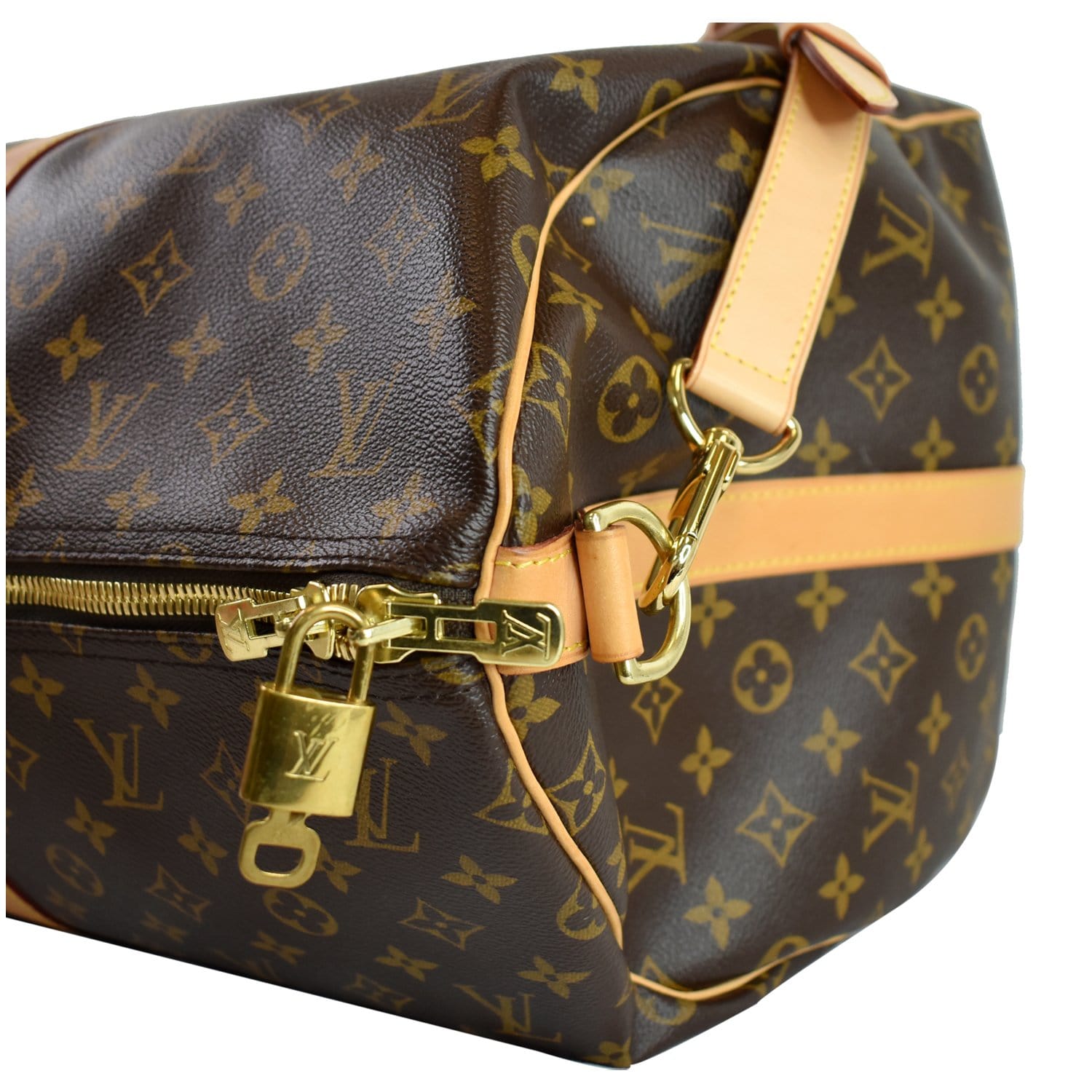 Brown Louis Vuitton Monogram Keepall Bandouliere 55 Travel Bag