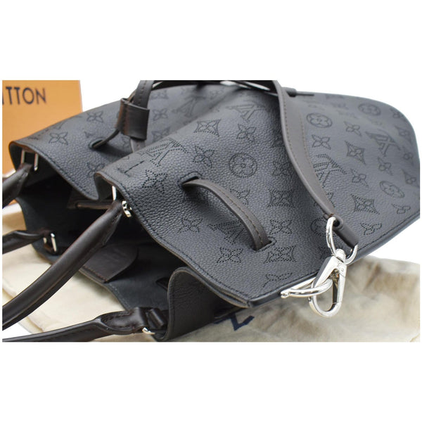LOUIS VUITTON Girolata Monogram Mahina Leather Shoulder Bag Black