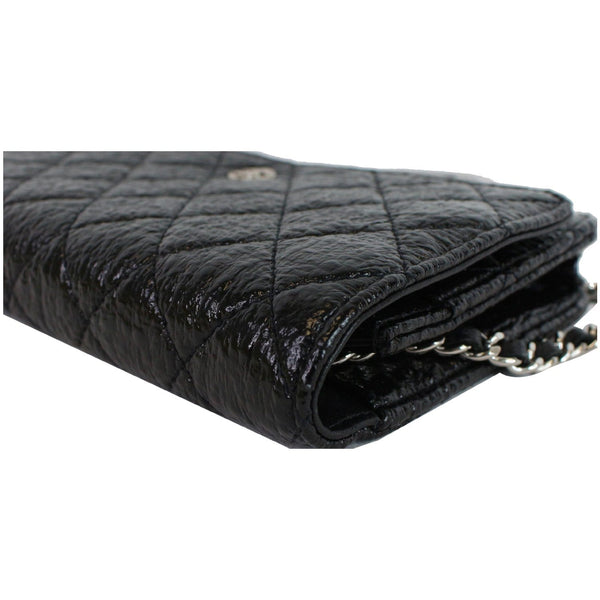 CHANEL CC Aged Lambskin Wallet on Chain WOC Crossbody Bag Black