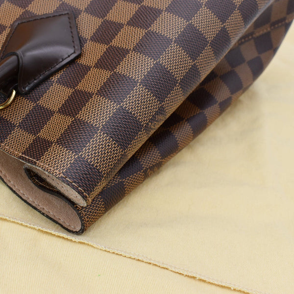 LOUIS VUITTON Kensington Damier Ebene Tote Bag Brown