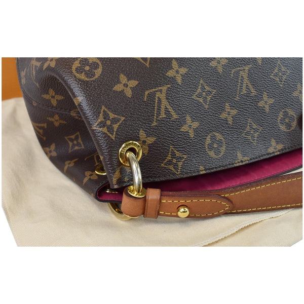 Louis Vuitton Graceful MM Monogram Canvas Shoulder Bag - belt corner