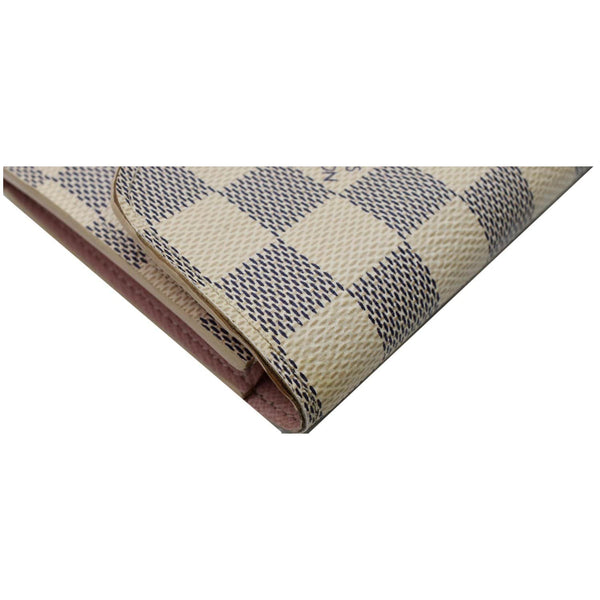 Louis Vuitton Emilie Damier Azur Wallet - side corner