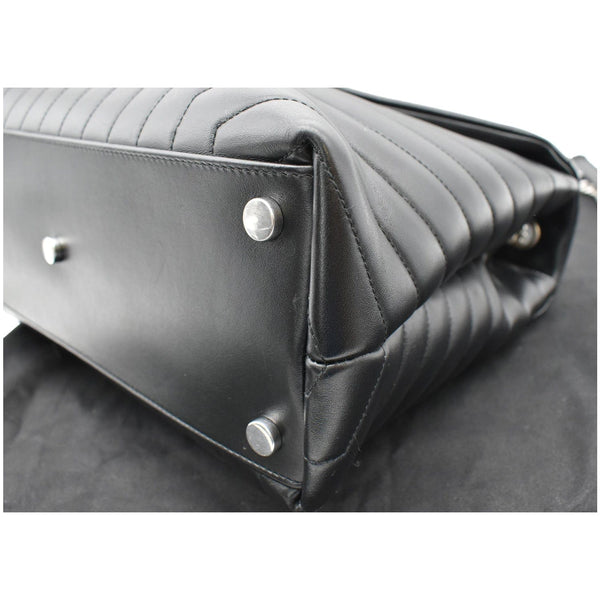 YVES SAINT LAURENT Large Loulou Matelasse Leather Chain Shoulder Bag Black