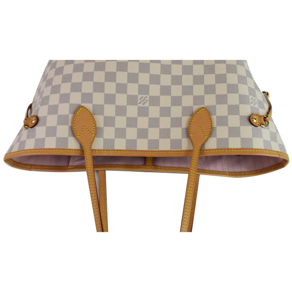 LOUIS VUITTON  Neverfull MM Damier Azur Tote Shoulder Bag White