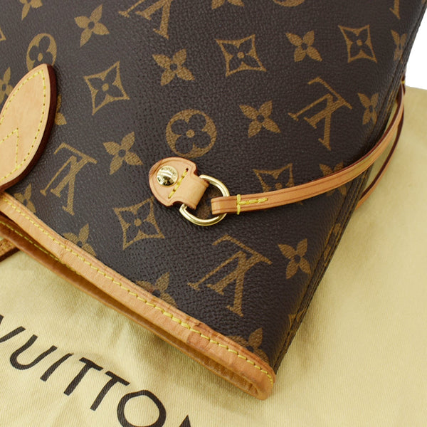 LOUIS VUITTON Neverfull MM Monogram Canvas Tote Bag Brown