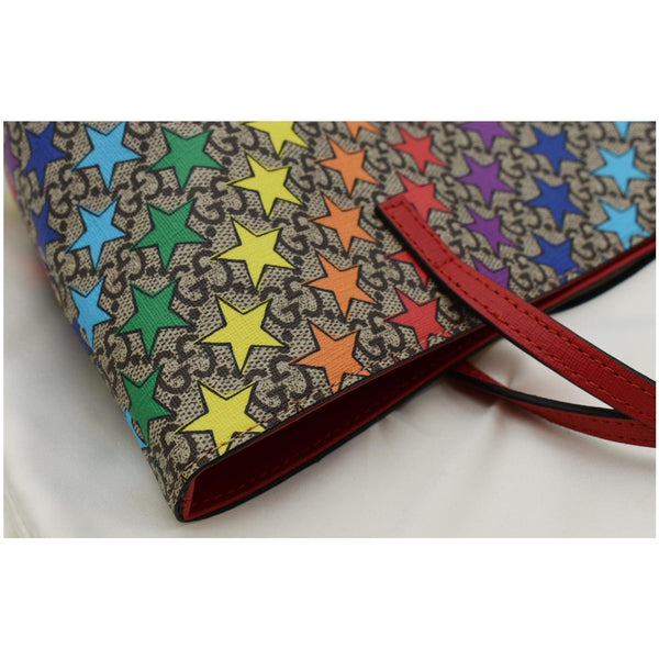 GUCCI Children's Rainbow Star Supreme Canvas Tote Bag Multicolor 410812