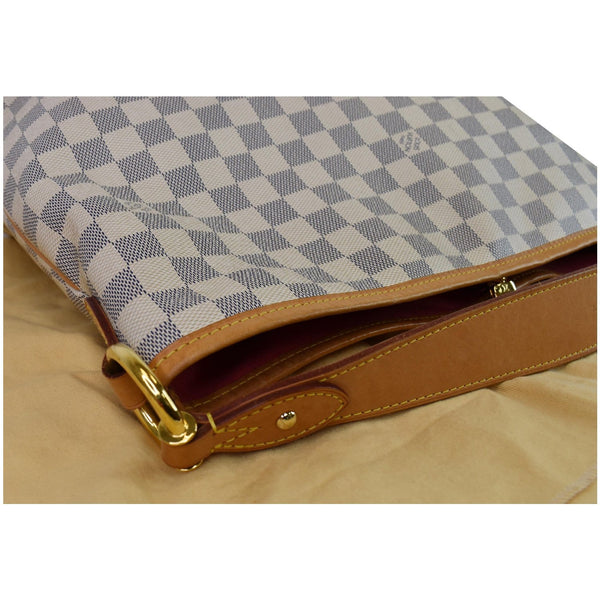 Louis Vuitton Delightful MM Damier Azur Hobo Bag White - corner focused