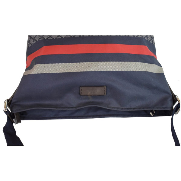 GUCCI Diamante Nylon Crossbody Messenger Bag Blue/Red 270410