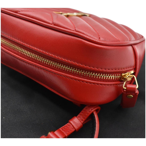 Yves Saint Laurent Lou Chevron Leather Belt Bag Red - DDH