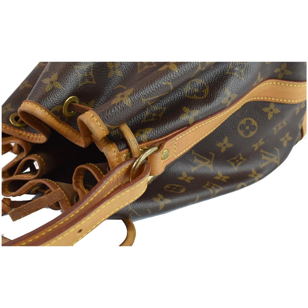 LOUIS VUITTON Large Noe Monogram Canvas Shoulder Bag Brown