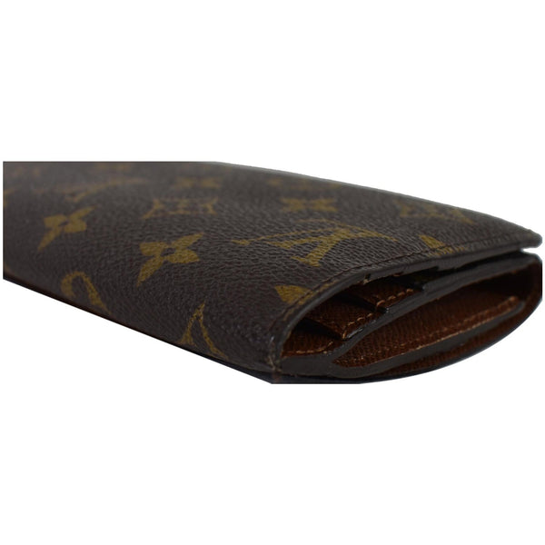 LOUIS VUITTON Emilie Monogram Canvas Wallet Brown