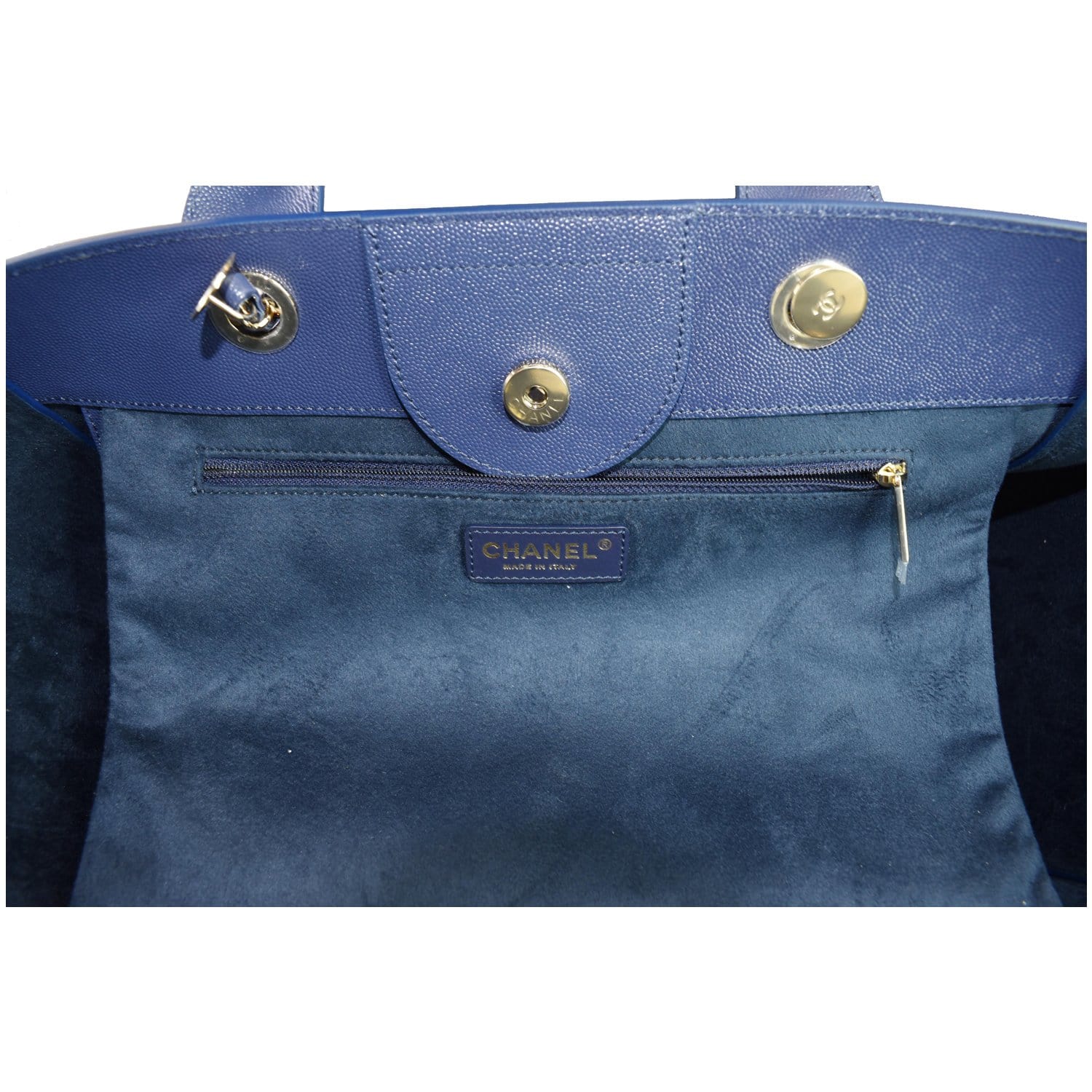 Bag Organizer for Chanel Deauville Tote Medium (Fixed Zipper Top Cover) - Seafoam Green