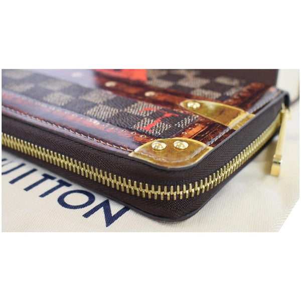 LOUIS VUITTON Transformed Damier Ebene Time Trunk Zippy Wallet Black
