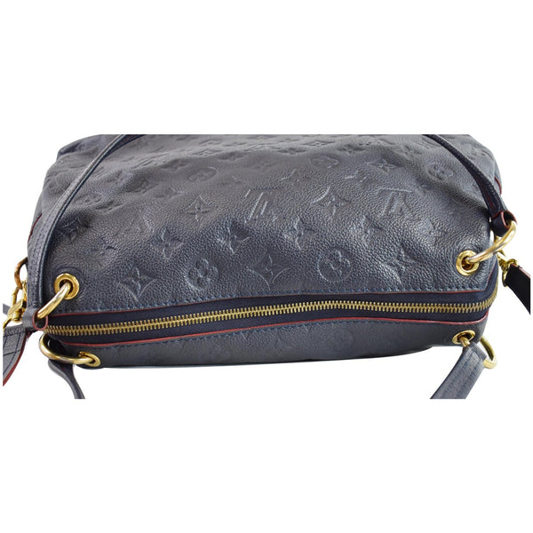 LOUIS VUITTON Ponthieu PM Empreinte Leather Shoulder Bag Blue