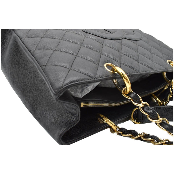 CHANEL Grand Shopping GST Caviar Leather Tote Bag Black