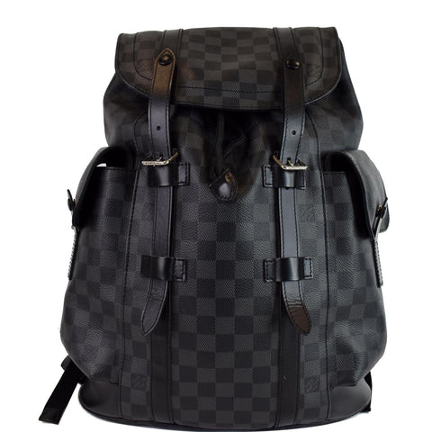 LOUIS VUITTON Christopher PM Damier Graphite Backpack Bag Black