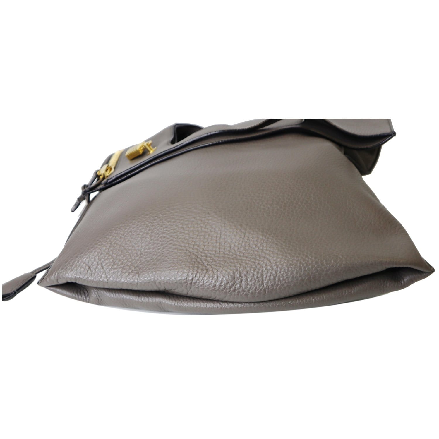 TOM FORD Bag ALIX Fold-Over Navy Blue Pebbled Calfskin Leather Shoulder Bag  B443