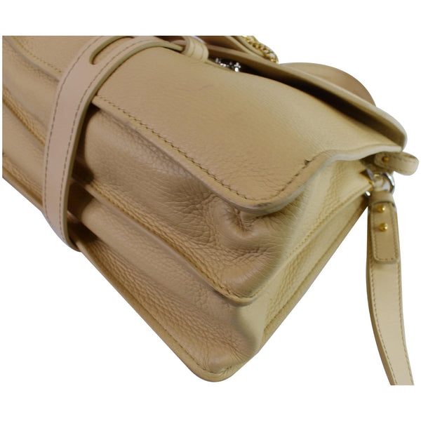 CHLOE Medium Aby Day Grained Leather Shoulder Bag Cream