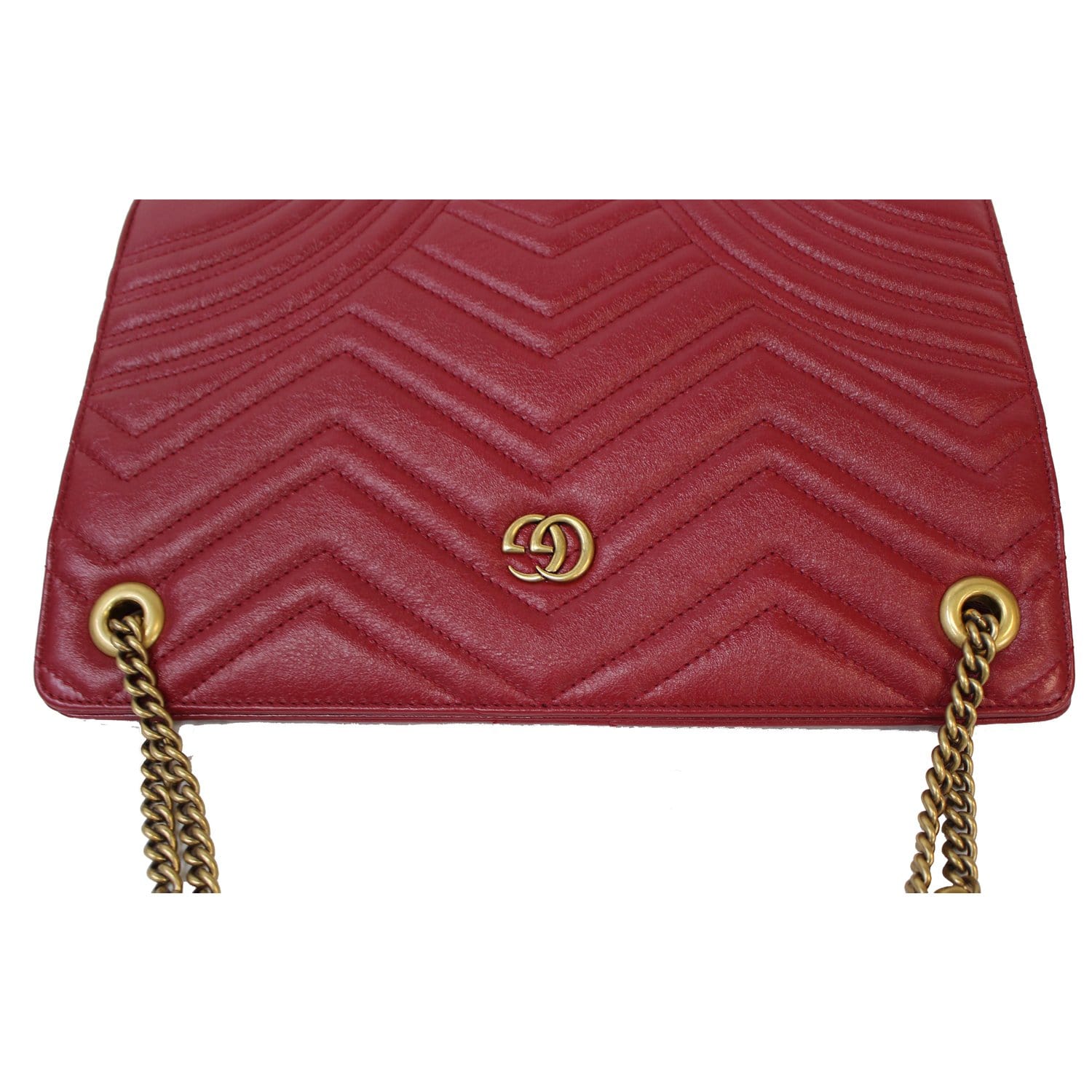 Gucci Gg Monogram Red Trim Pochette Purse Bag