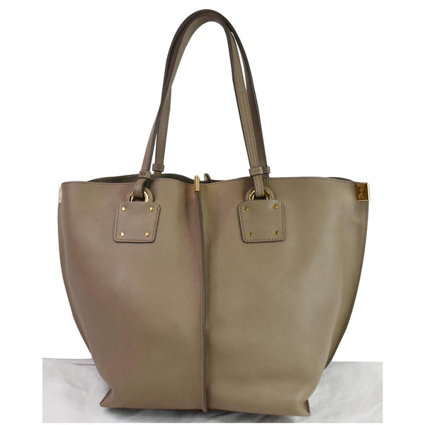 CHLOE Vick Medium Smooth Calfskin Tote Bag Motty Grey