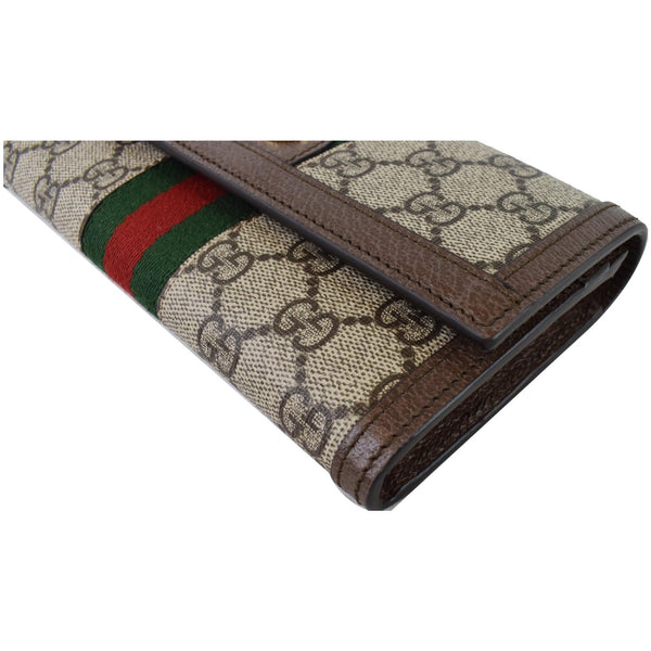 Gucci Ophidia GG Continental Supreme Canvas Wallet Beige 523153