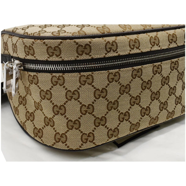 GUCCI Waist Pouch GG Canvas Belt Bag Beige 630915