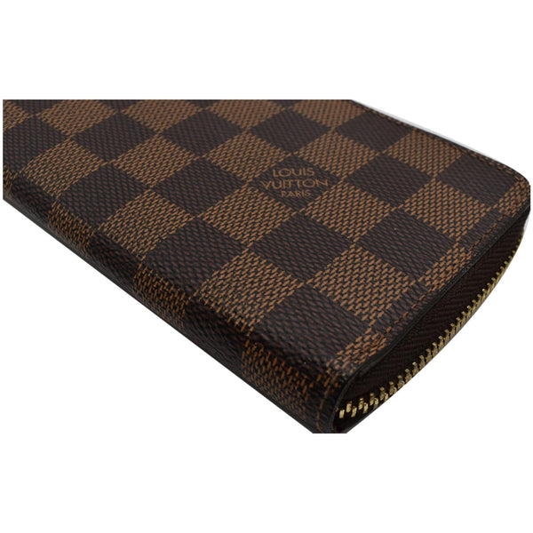 Louis Vuitton Clemence Damier Ebene Zippy Wallet Brown
