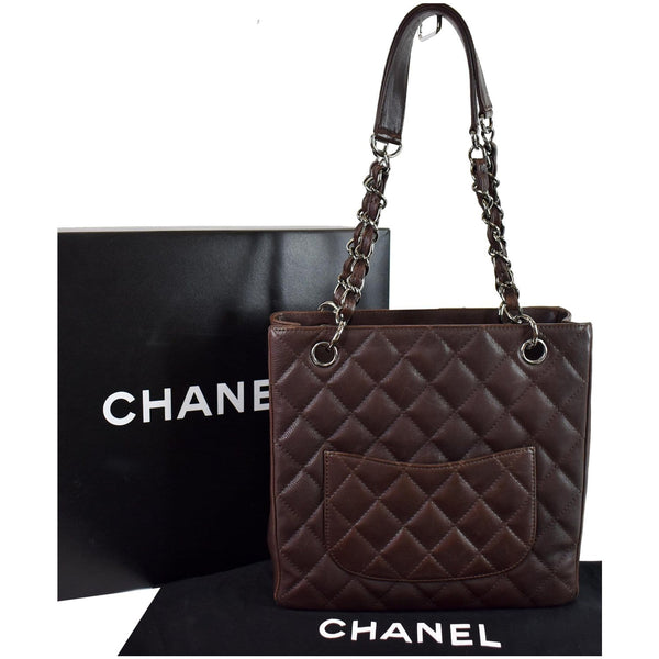 Chanel PST Caviar Leather Petit Shopping Tote Bag