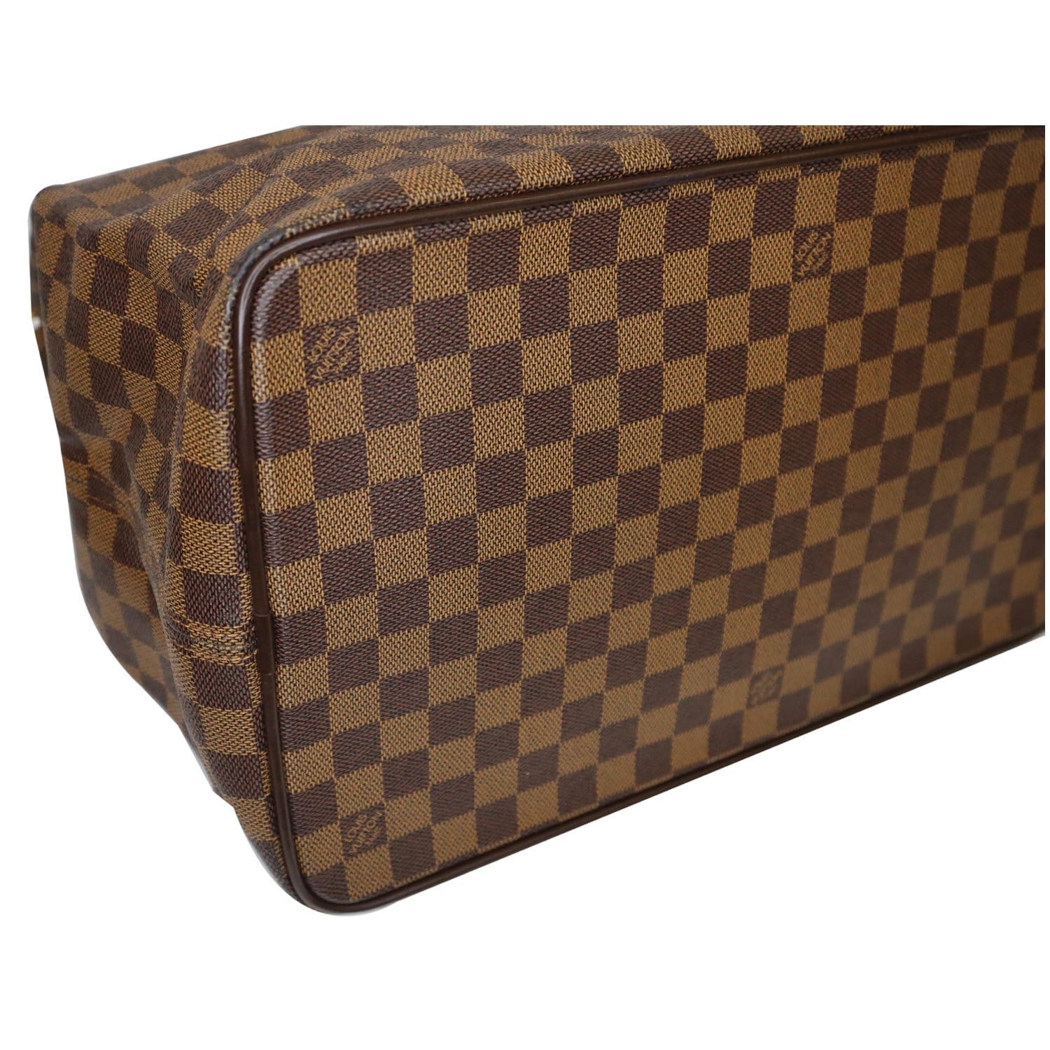 Bag Babes Boutique LLC on Instagram: ❤️LV Damier Ebene Greenwich PM.  ❤️This stylish travel tote is crafted of Louis Vuitton signature Damier  coated canvas in brown. The bag features rolled leather top