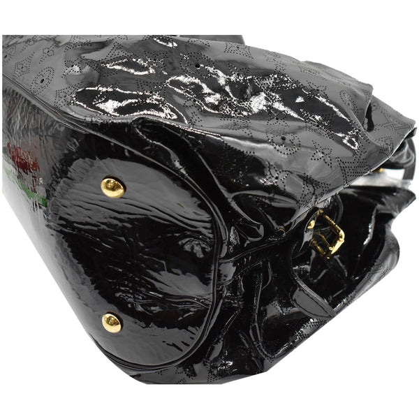 LOUIS VUITTON Surya Mahina XL Limited Edition Black Patent Leather Hobo Bag Black